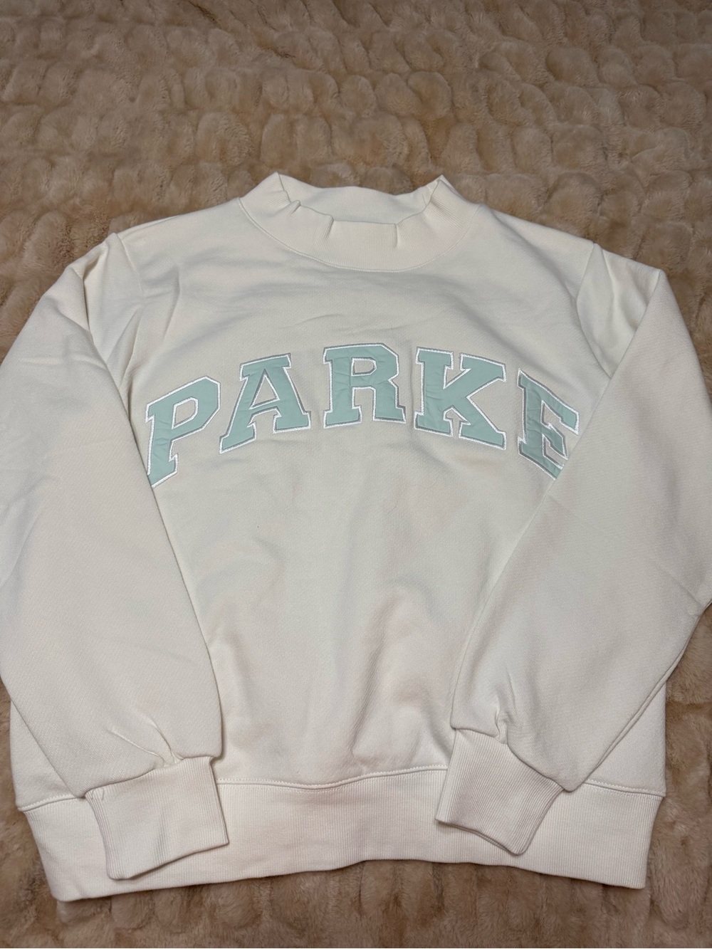 Sold out never worn Parke Bridal Cream Crewneck Sweater size S/M